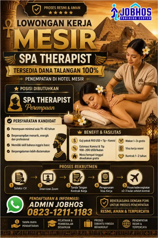 LPK spa terapis luar negeri terdekat